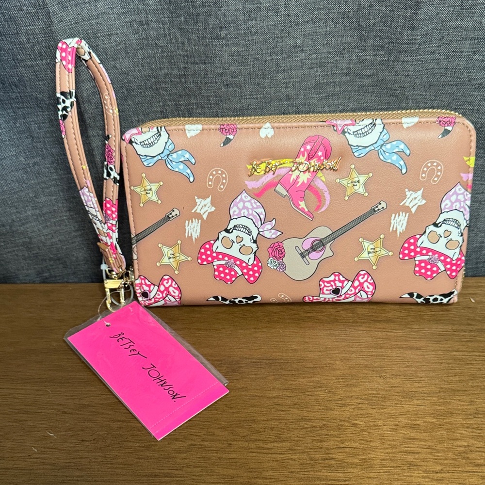 Betsey Johnson Punk Western Wristlet XoZipp-P